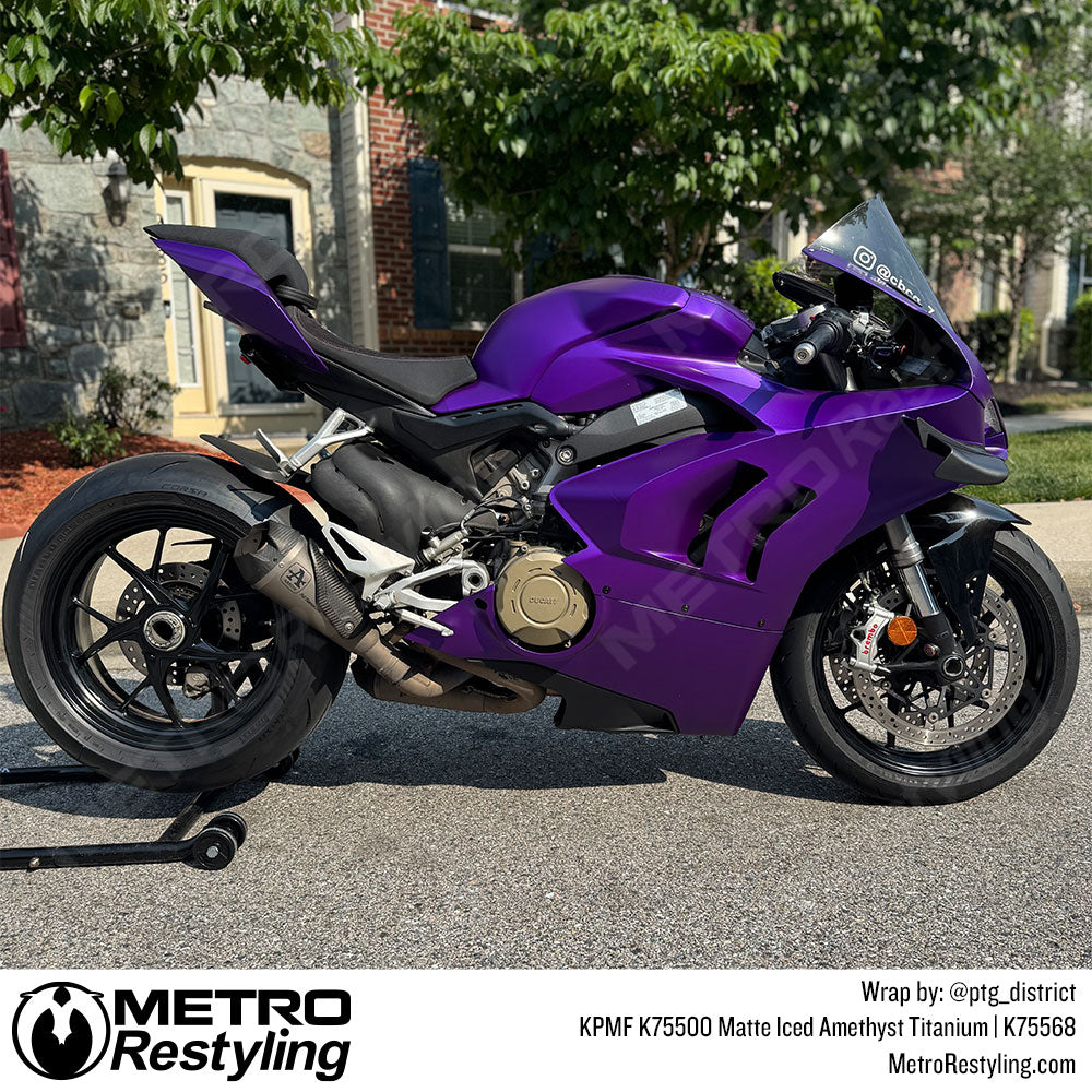 Purple Motorcycle Wrap