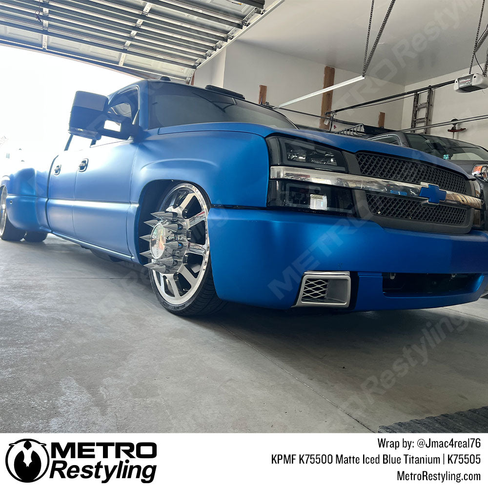 Blue chevy 3500 wrap