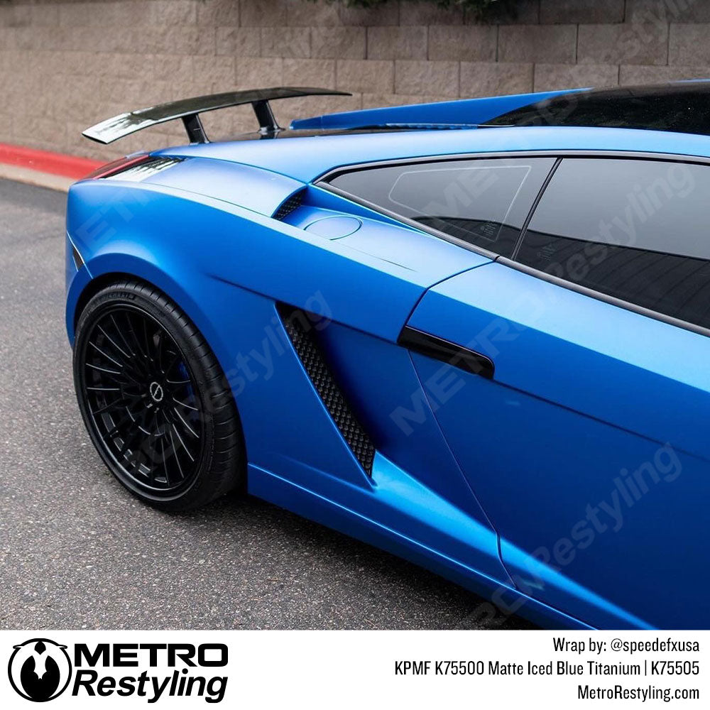 matte blue lambo wrap