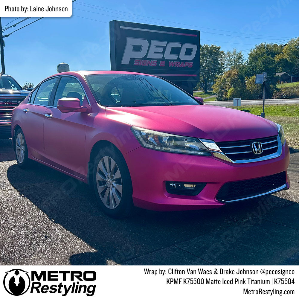 Iced Pink Honda Accord Wrap