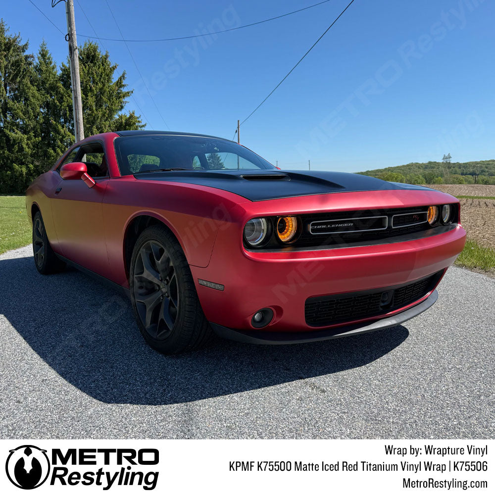 red matte sportscar wrap