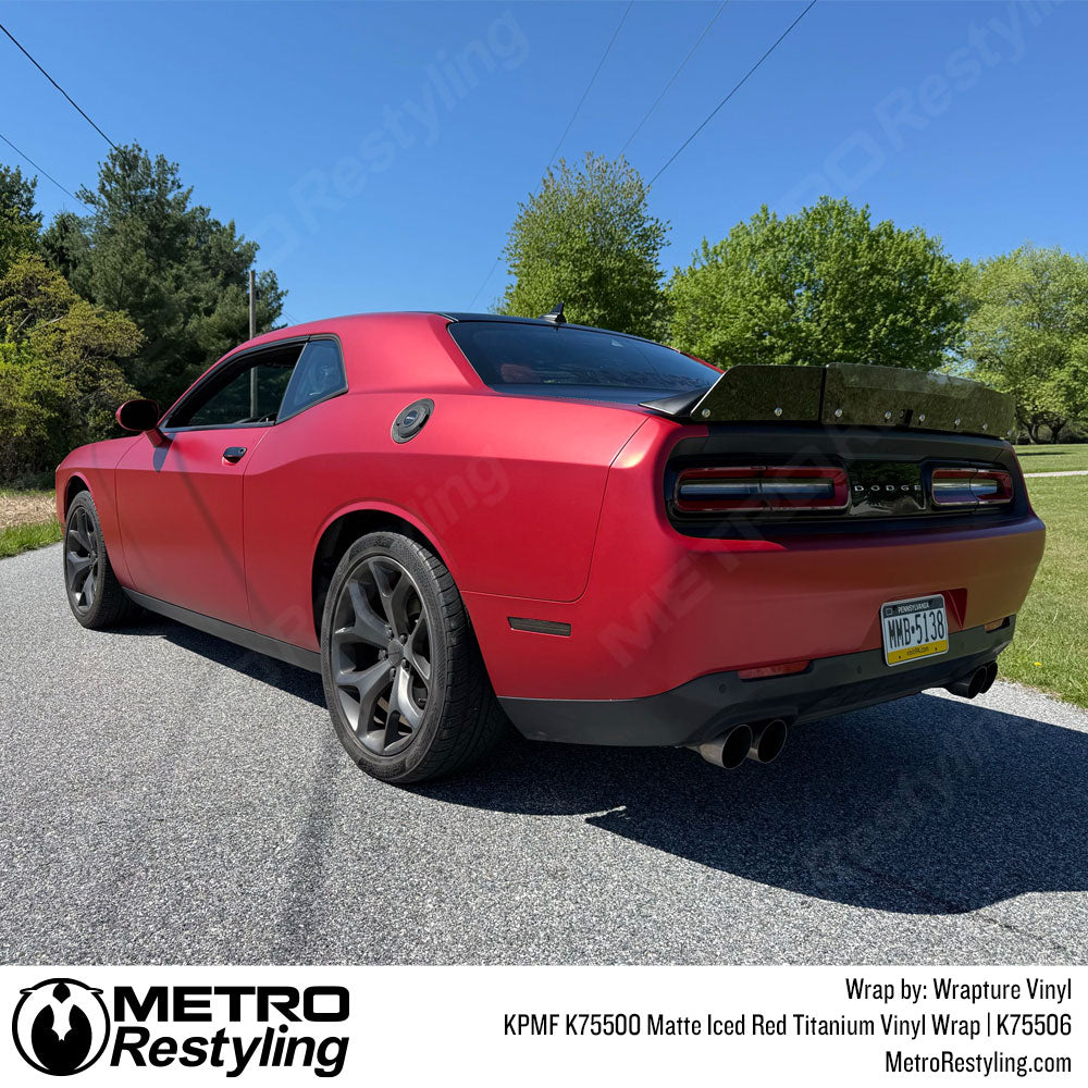 red matte sportscar wrap