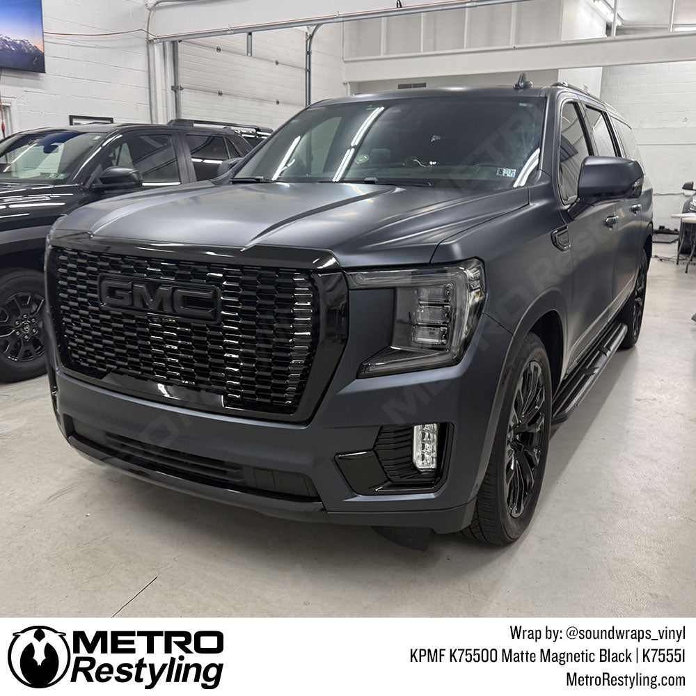 magnetic black suv wrap