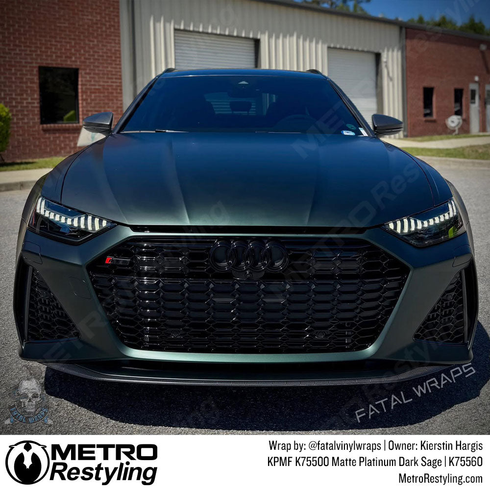 dark sage green audi wrap