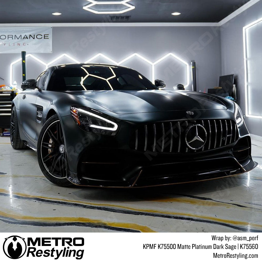 mercedes with dark green wrap