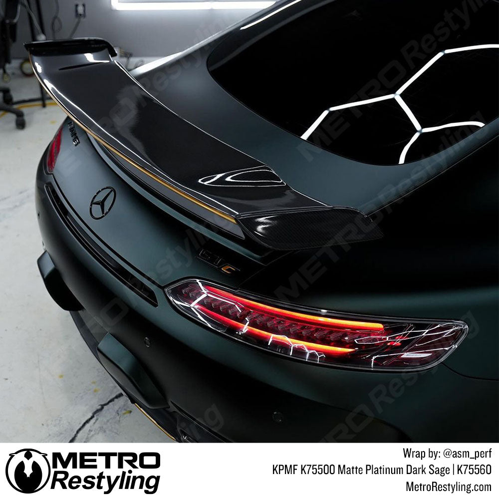 mercedes with dark green wrap