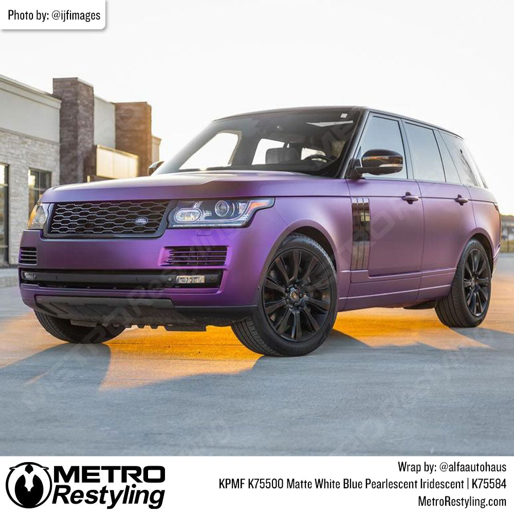 purple iridescent range rover wrap