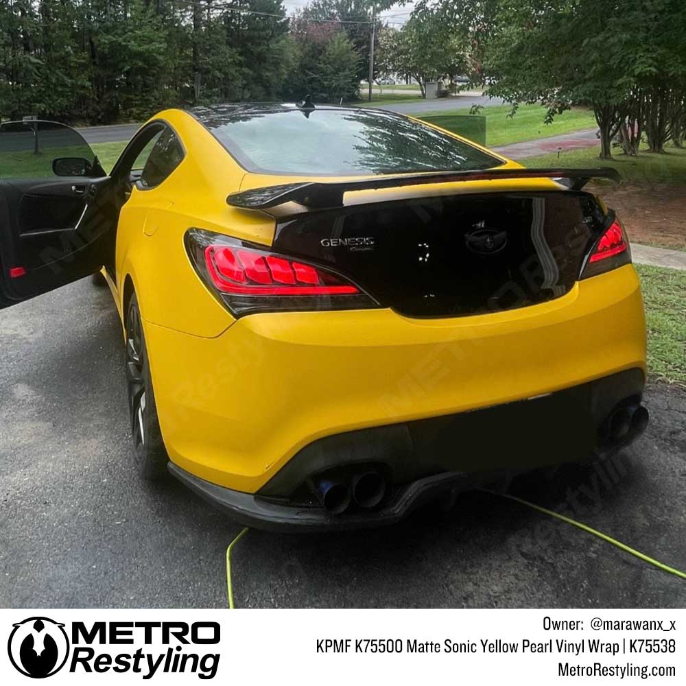 KPMF K75500 Matte Sonic Yellow Pearl Vinyl Wrap | K75538