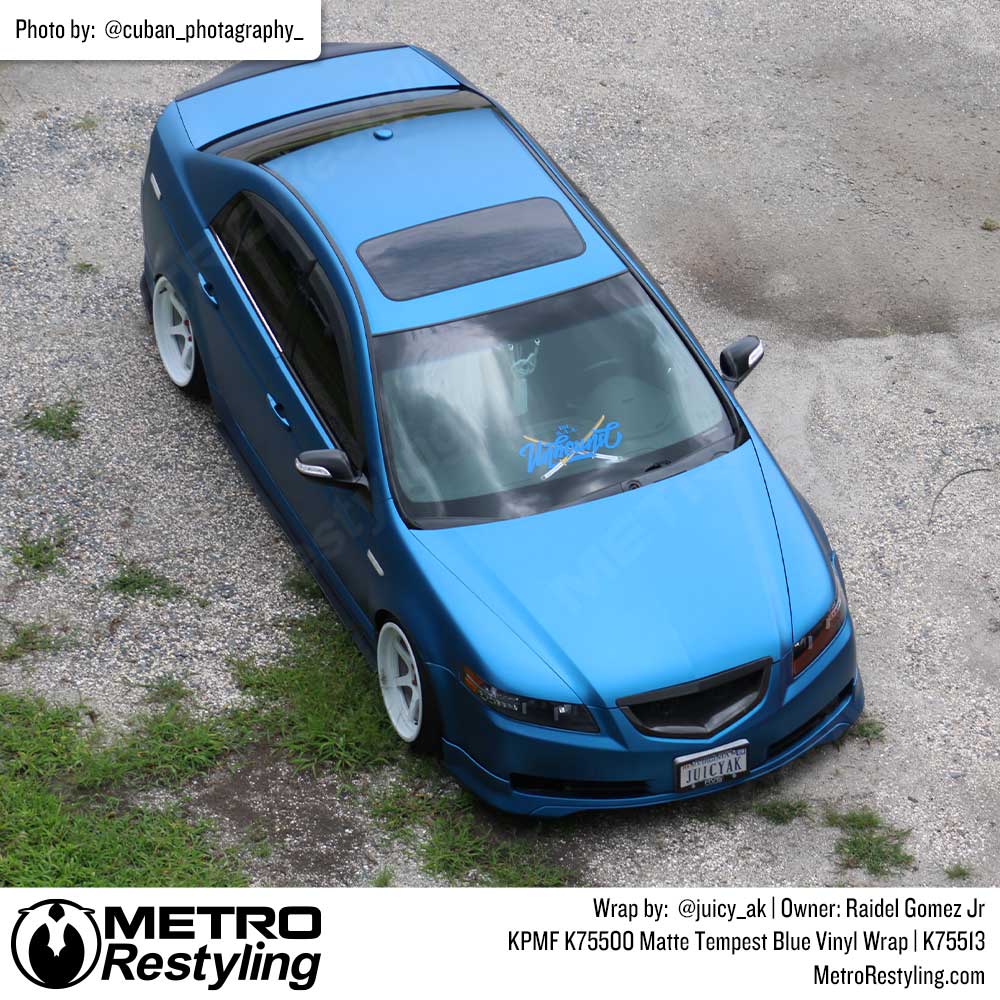 KPMF K75500 Matte Tempest Blue Vinyl Wrap | K75513