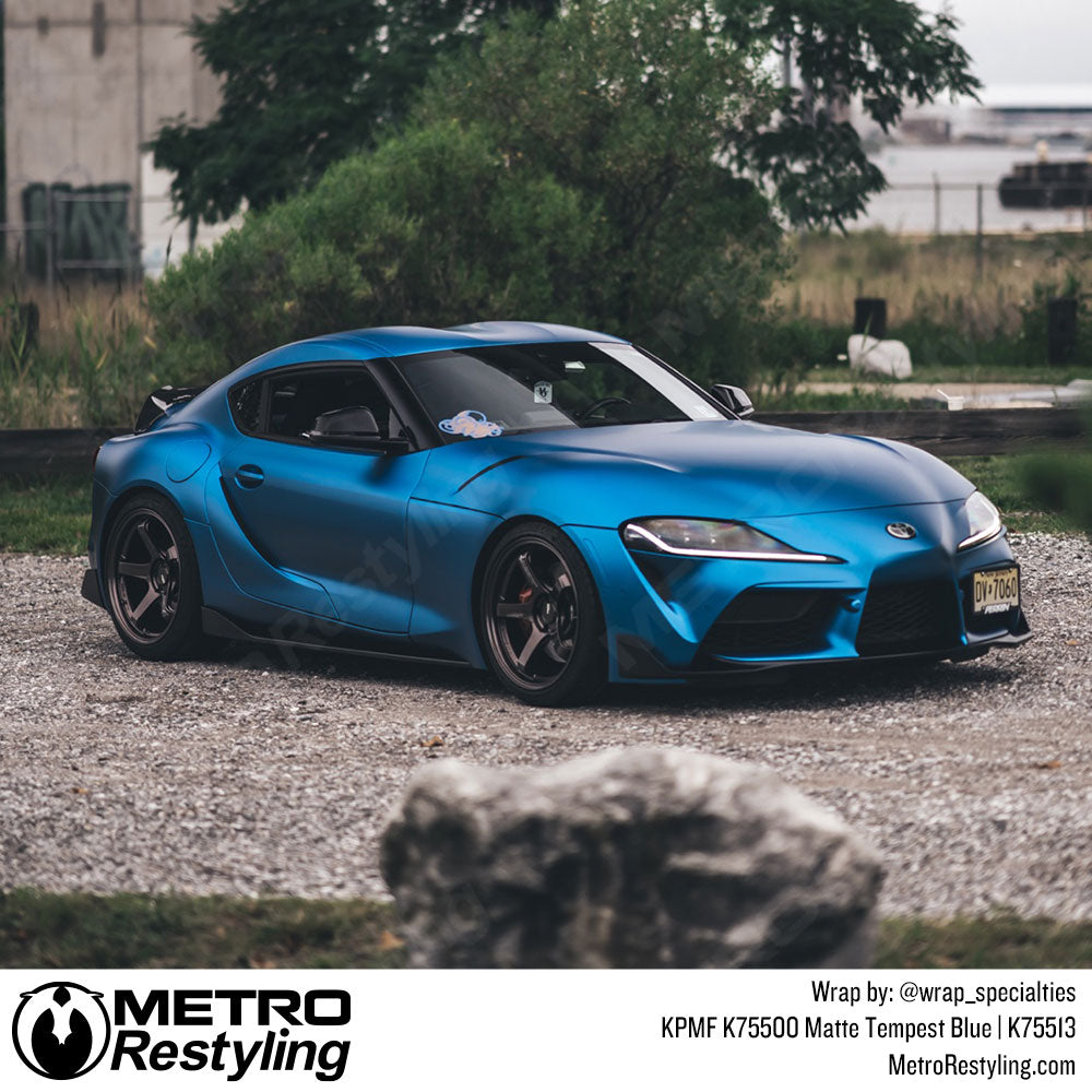 Blue Toyota Supra Wrap