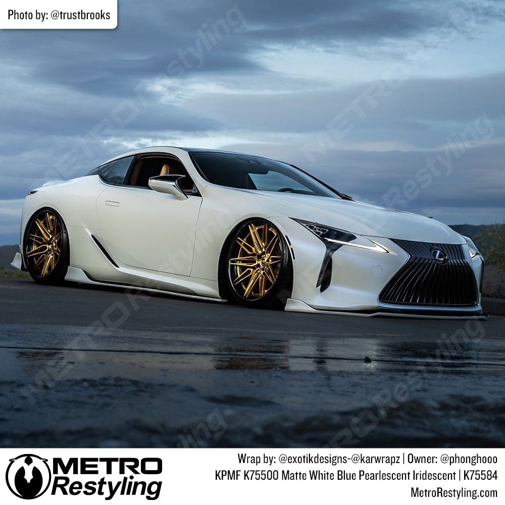 white iridescent lexus wrap