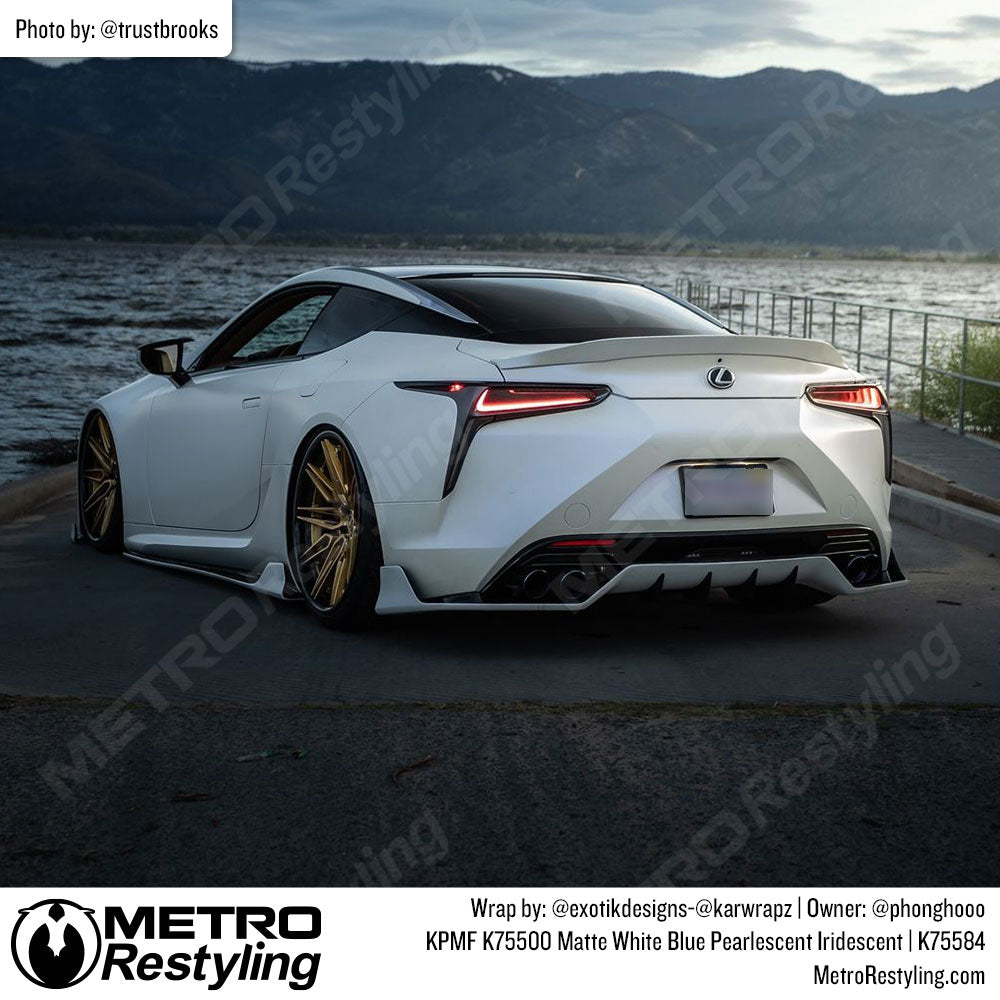 white iridescent lexus wrap