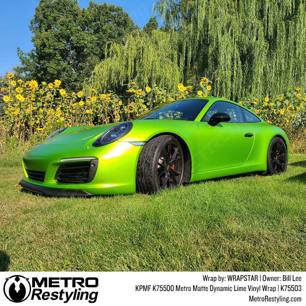 KPMF K75500 Metro Matte Dynamic Lime Vinyl Wrap | K75503