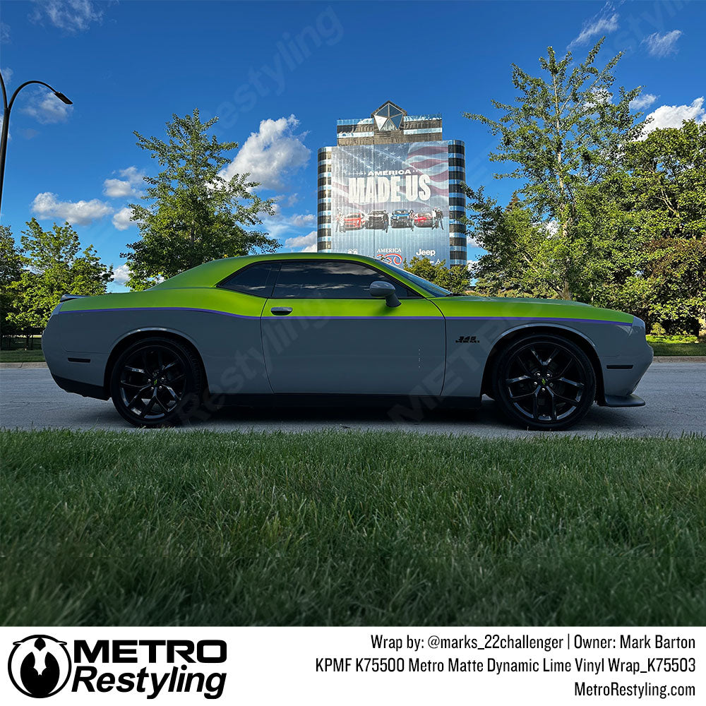 KPMF K75500 Metro Matte Dynamic Lime Vinyl Wrap | K75503