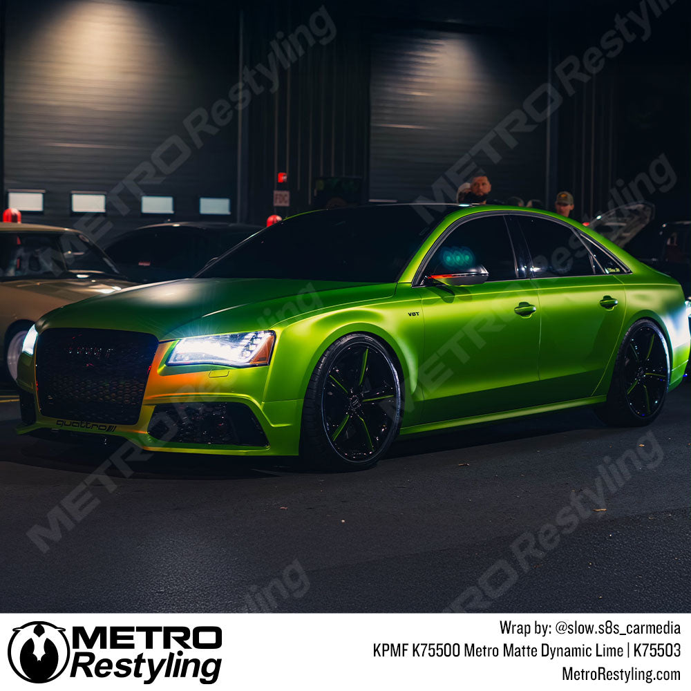 lime green audi wrap
