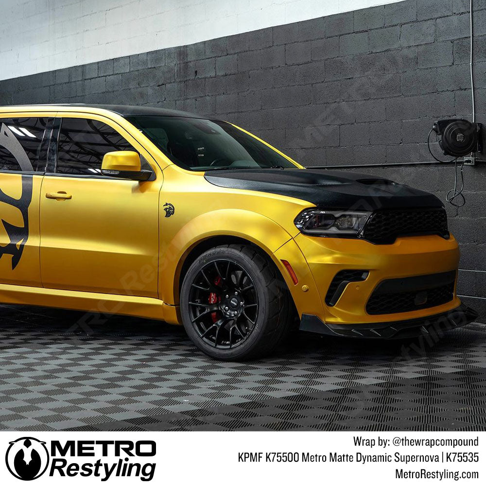 dodge durango with yellow wrap