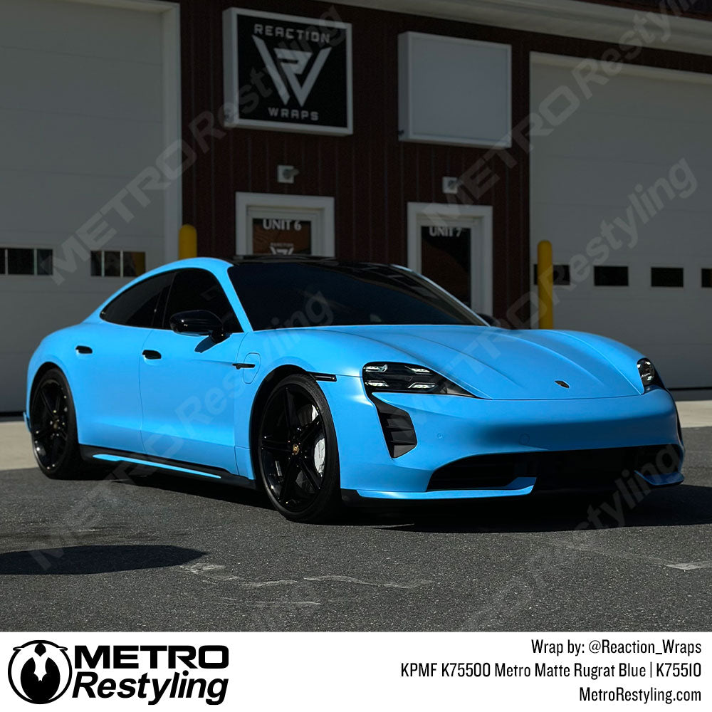 Matte Blue Porsche Vinyl Wrap