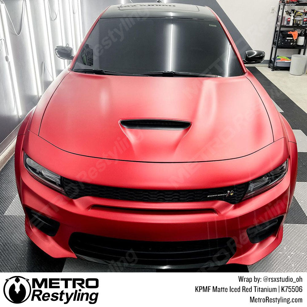 red charger vinyl wrap