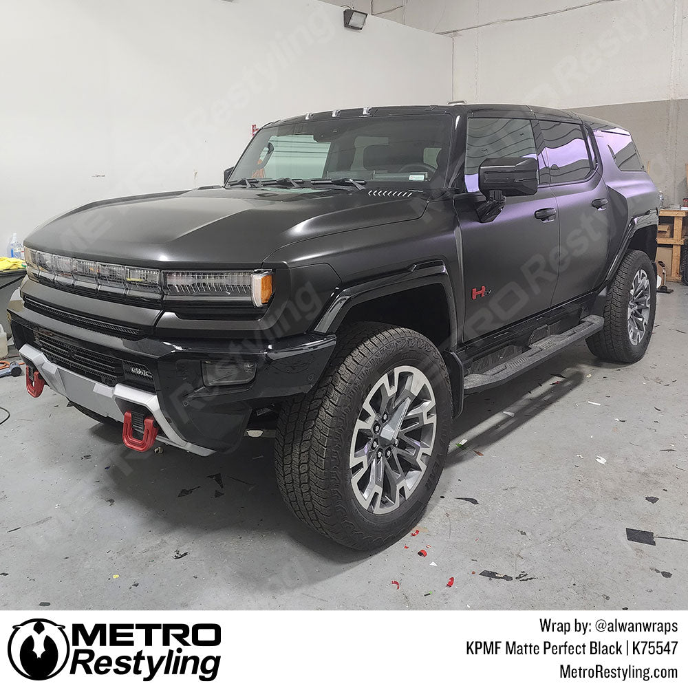 Hummer Wrapped Matte Perfect Black - KPMF | Metro Restyling