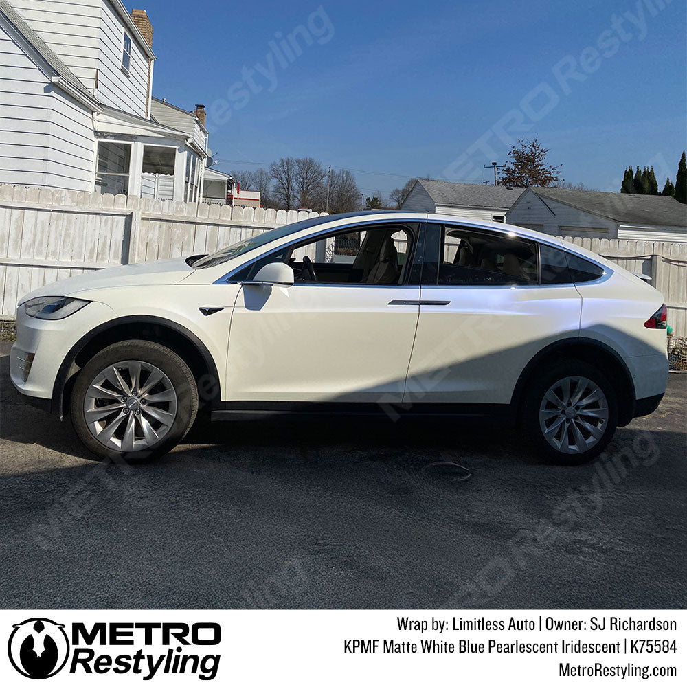 Matte White Blue Pearlescent Iridescent - KPMF | Metro Restyling