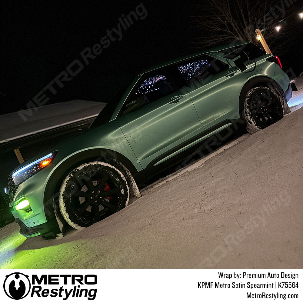 mint green car wrap