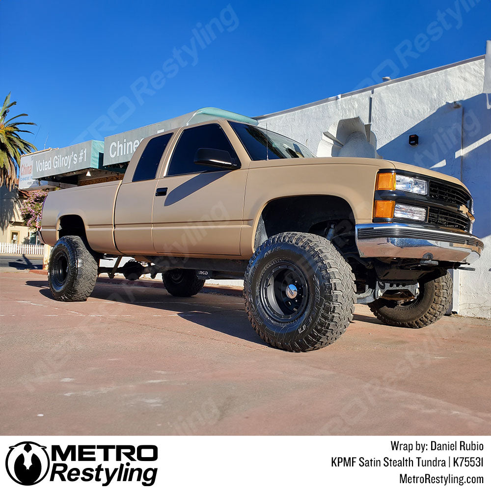 tan chevy silverado wrap