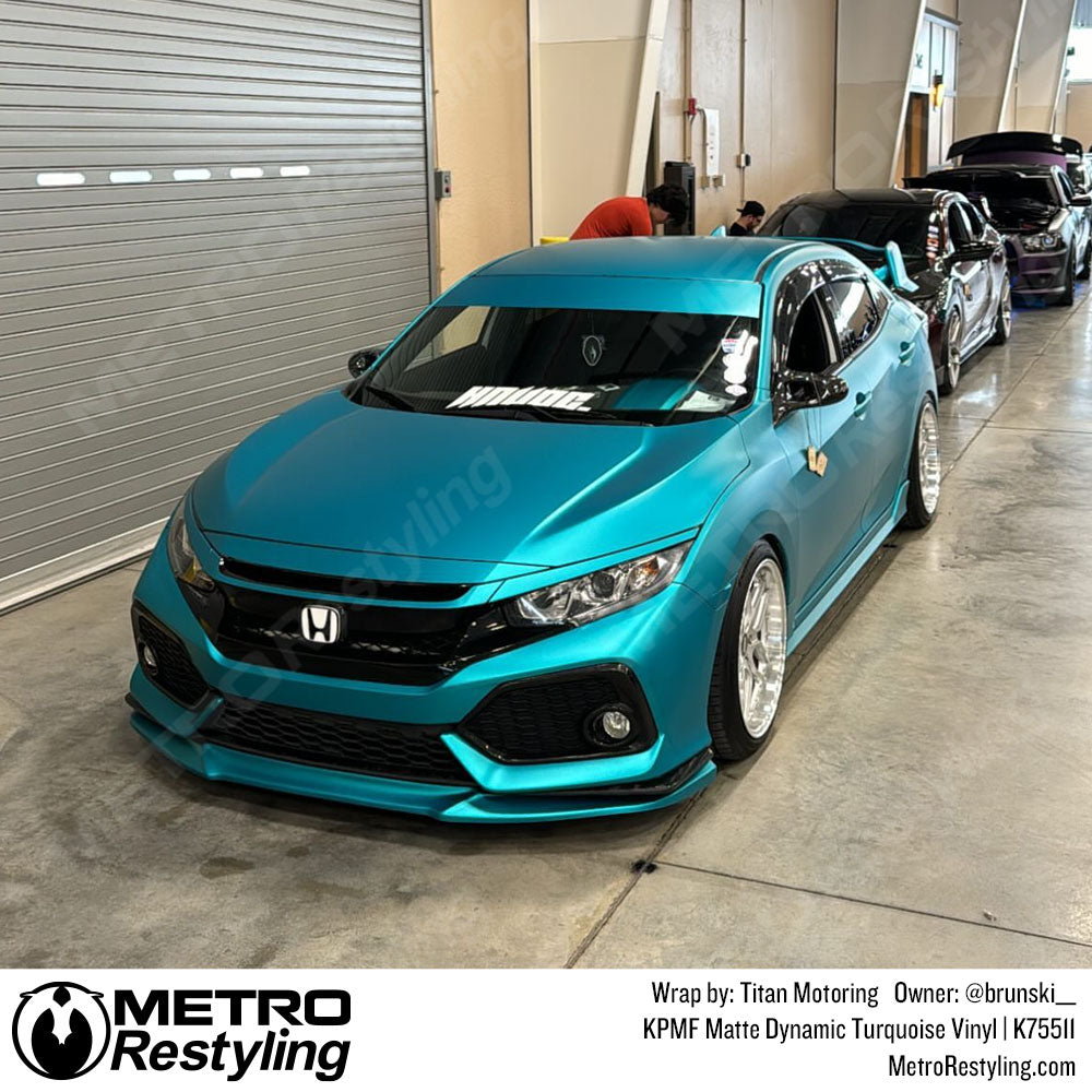 Matte Dynamic Turquoise Vinyl Wrap - KPMF | Metro Restyling