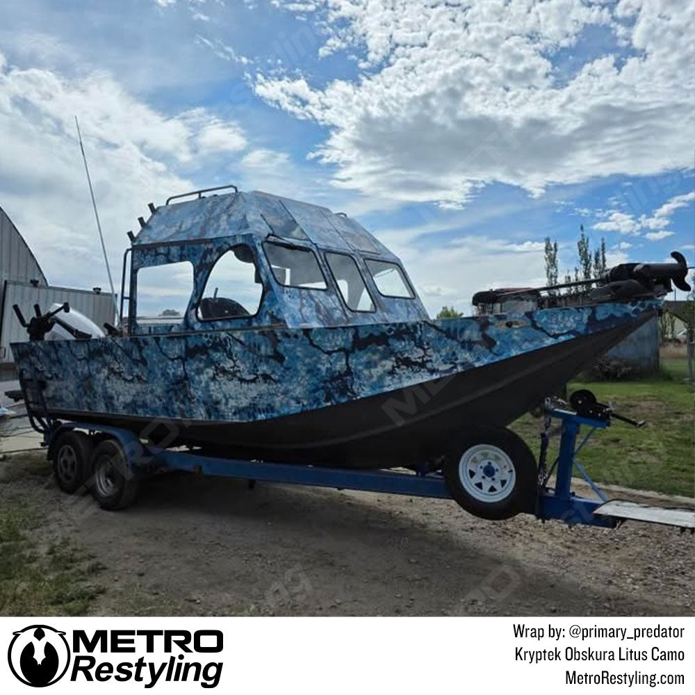 Kryptek Litus Camo Boat Wrap
