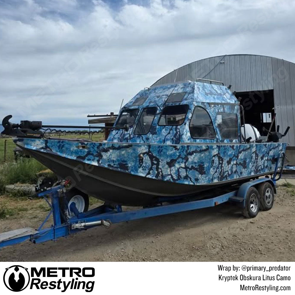 Kryptek Litus Camo Boat Wrap