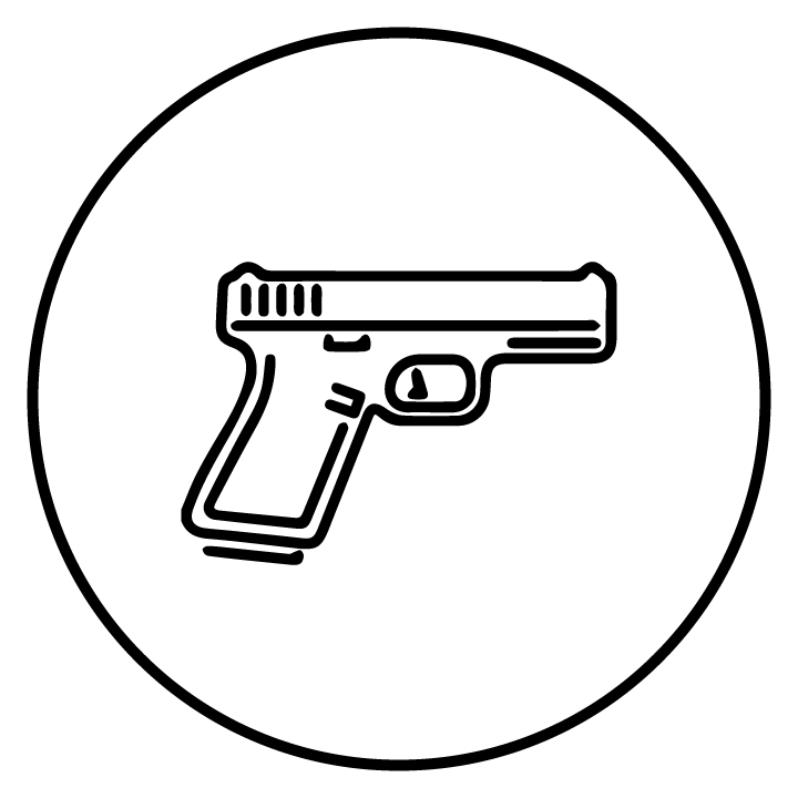 Paint Splatter Black Gun Skin Vinyl Wrap for Pistol & Revolver