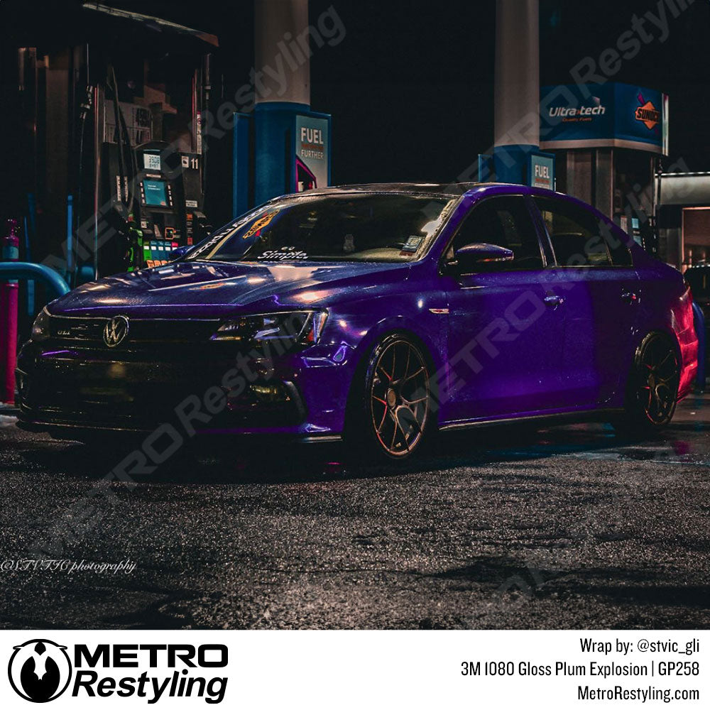 gloss purple car wrap