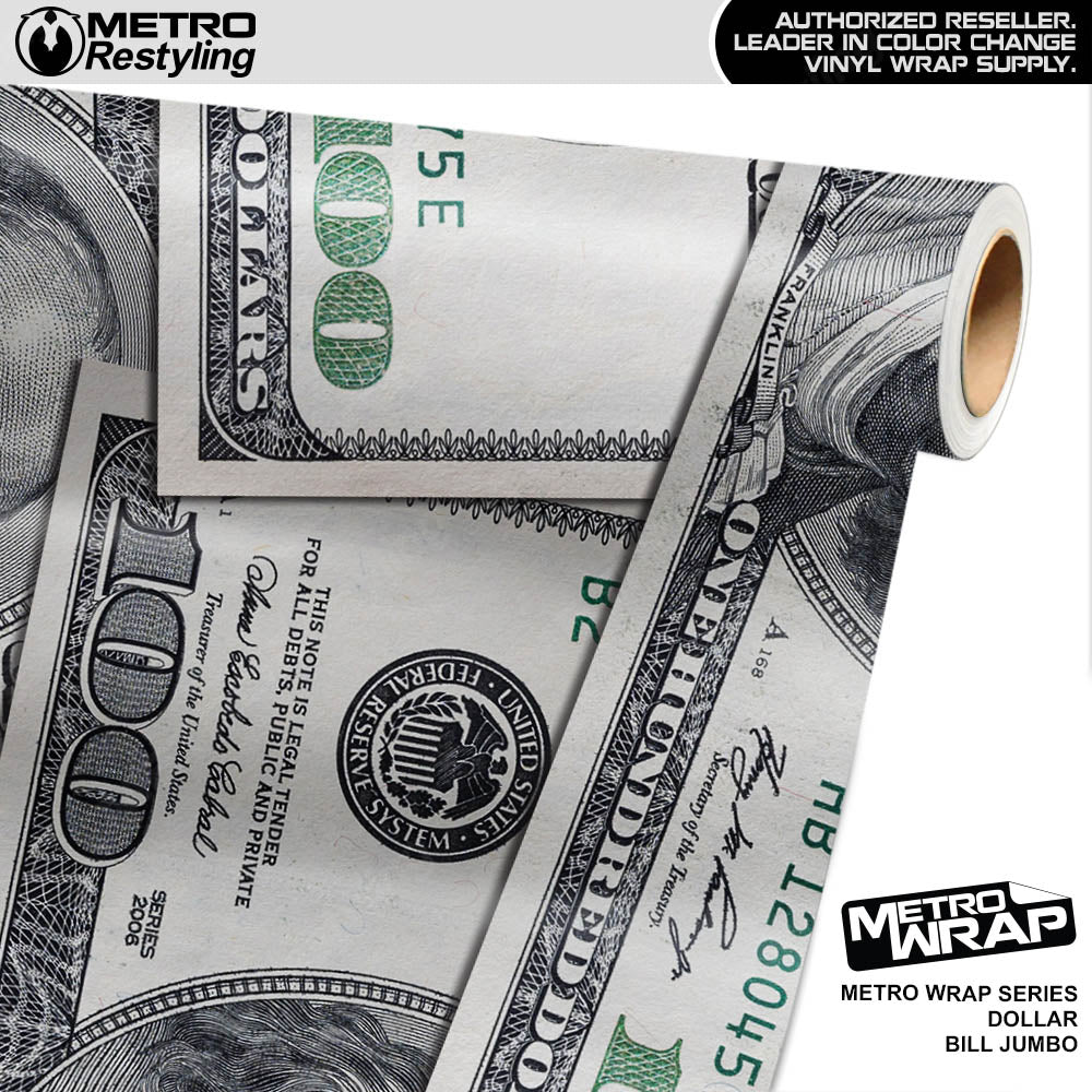 Metro Wrap Jumbo $100 Dollar Bill Vinyl Film