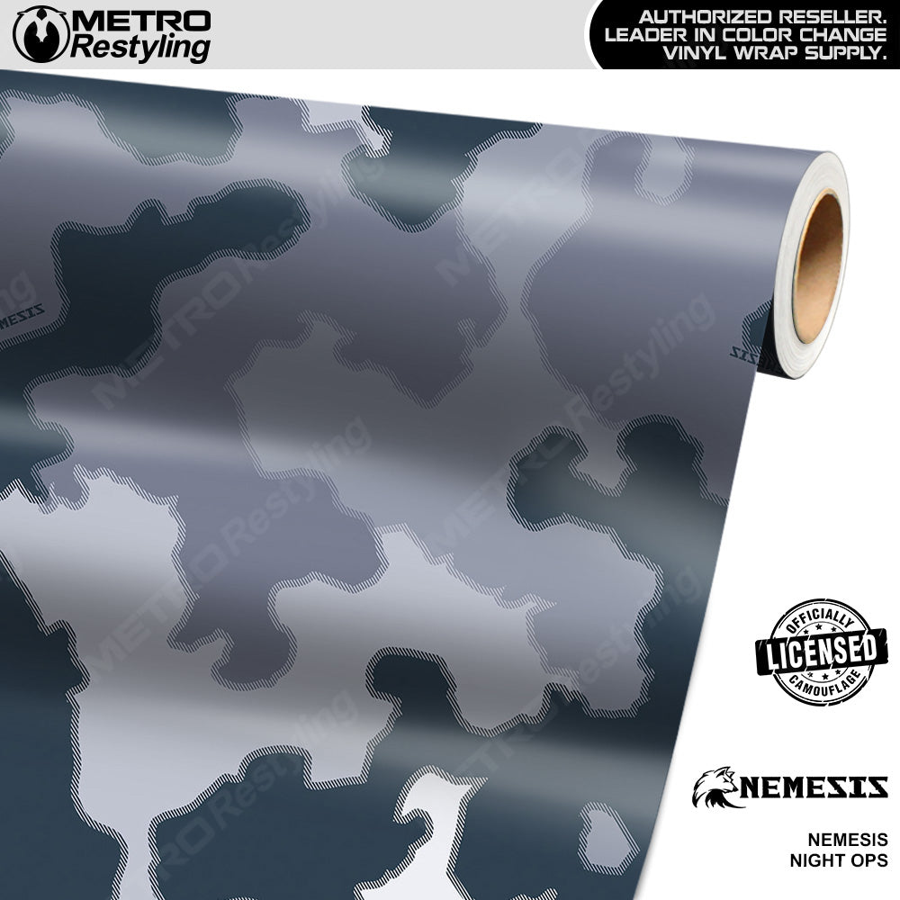 Large Nemesis Night Ops Camouflage Vinyl Wrap Film