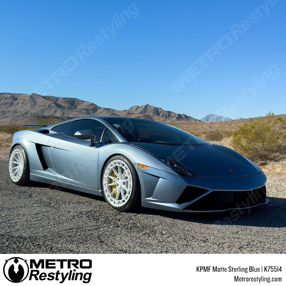 lambo blue car wrap