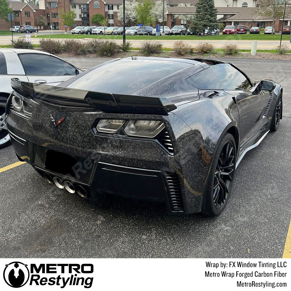 Carbon Fiber Car Wrap Pitch Black Carbon (CF02) Vinyl Wrap