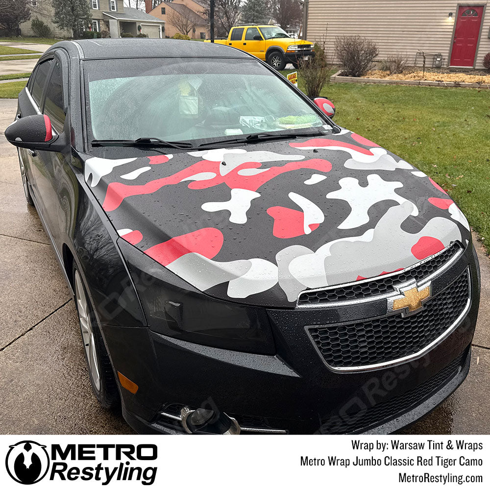 red camo chevy cruze wrap