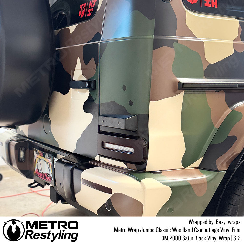 Metro Wrap Jumbo Classic Woodland Camouflage Vinyl Film
