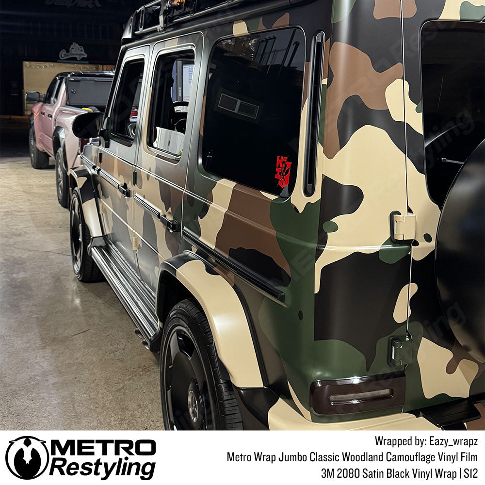 Metro Wrap Jumbo Classic Woodland Camouflage Vinyl Film