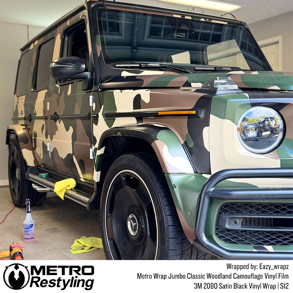 Metro Wrap Jumbo Classic Woodland Camouflage Vinyl Film