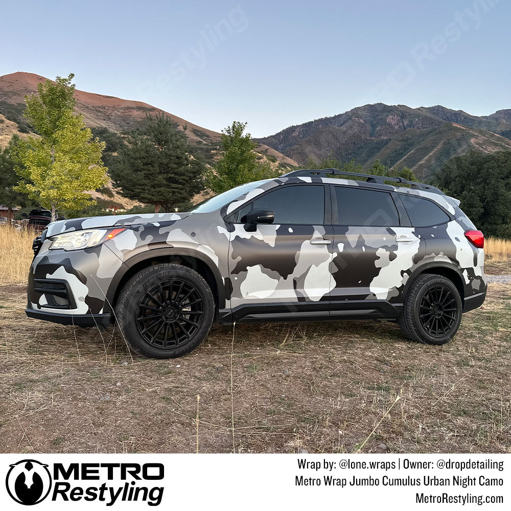 black and white camo wrap