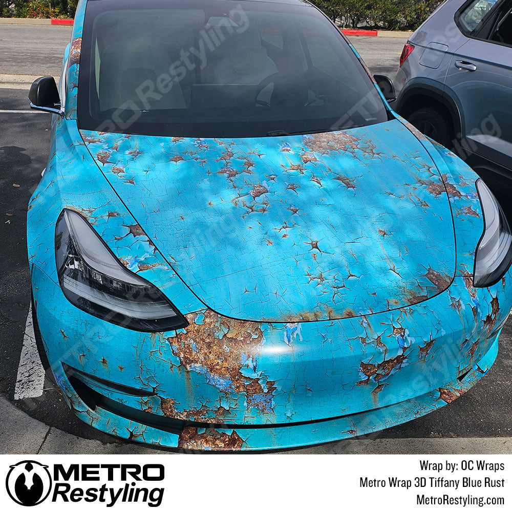 3D Tiffany Blue Rust - Metro Wrap | Metro Restyling