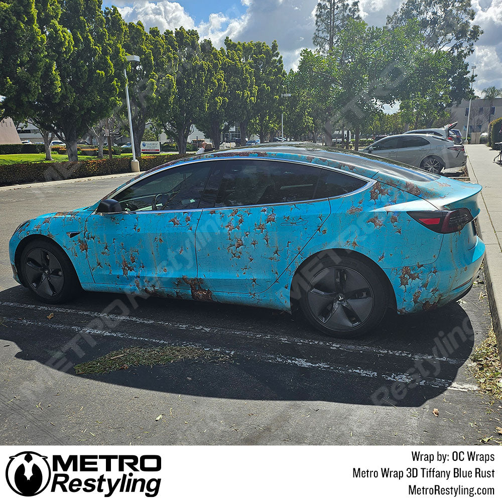 3D Tiffany Blue Rust - Metro Wrap | Metro Restyling