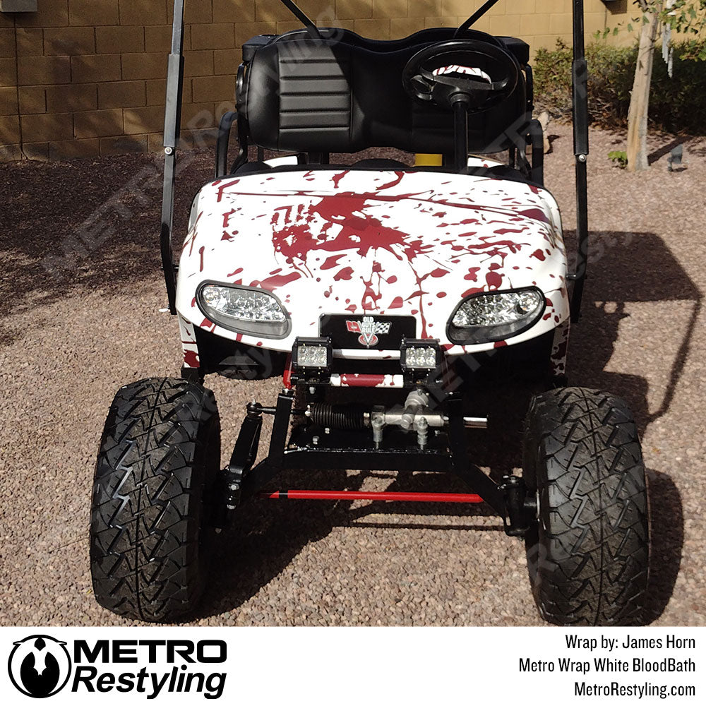 bloodbath white golf cart
