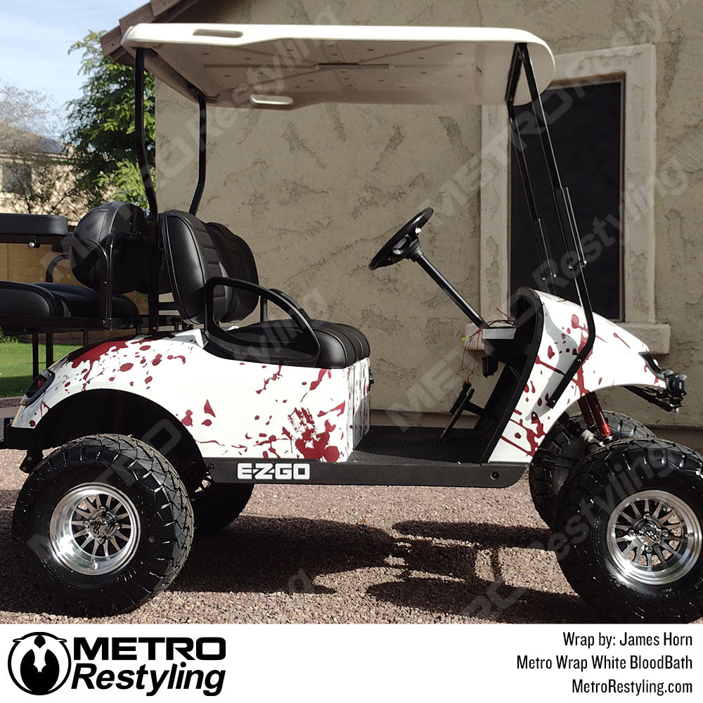 bloodbath golf cart wrap