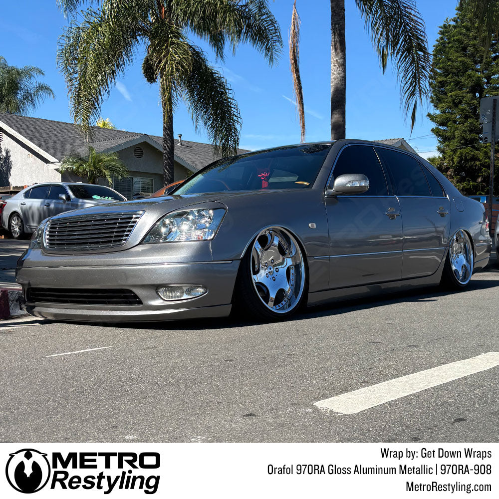 lexus with aluminum wrap