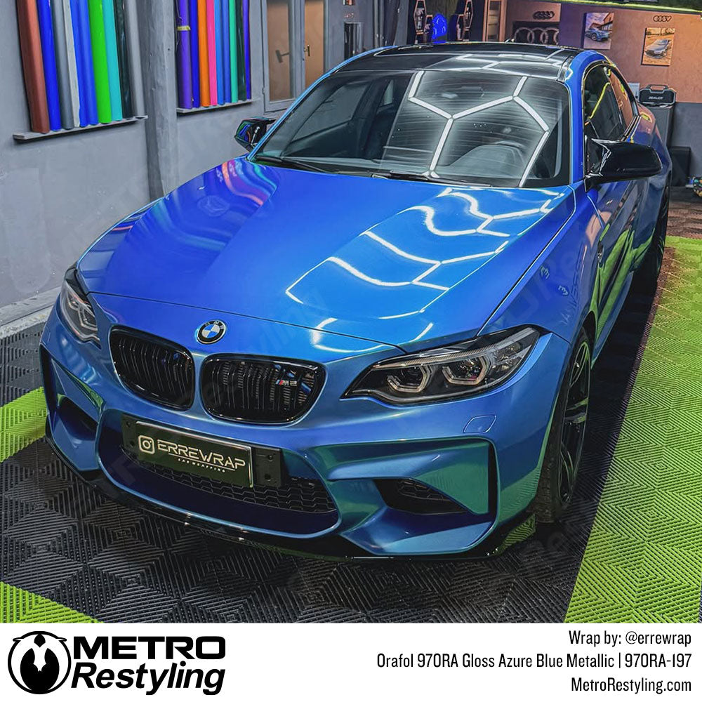 Orafol Gloss Azure Blue Metallic Vinyl Wrap | Metro Restyling