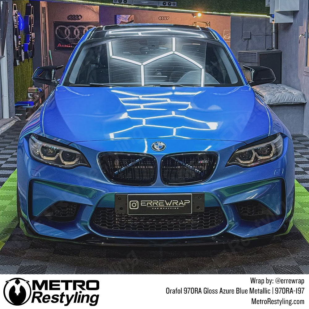 Orafol Gloss Azure Blue Metallic Vinyl Wrap | Metro Restyling