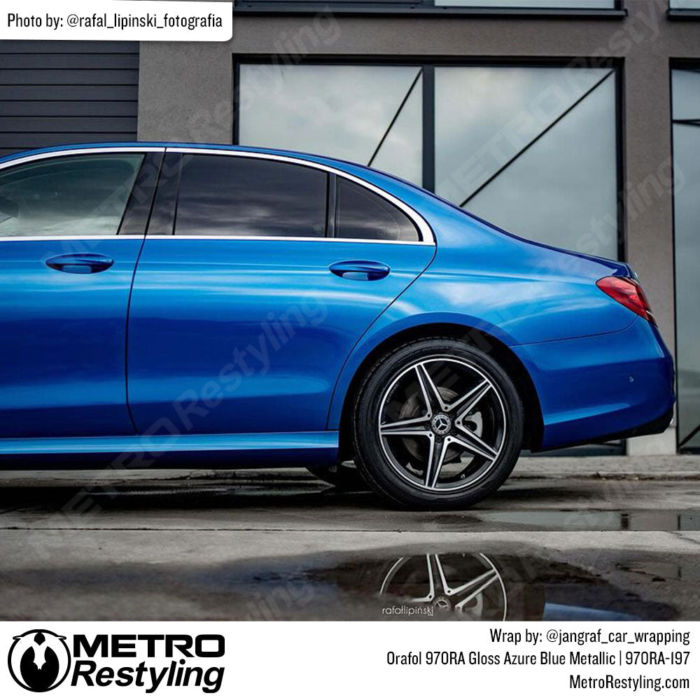 Orafol Gloss Azure Blue Metallic Vinyl Wrap | Metro Restyling