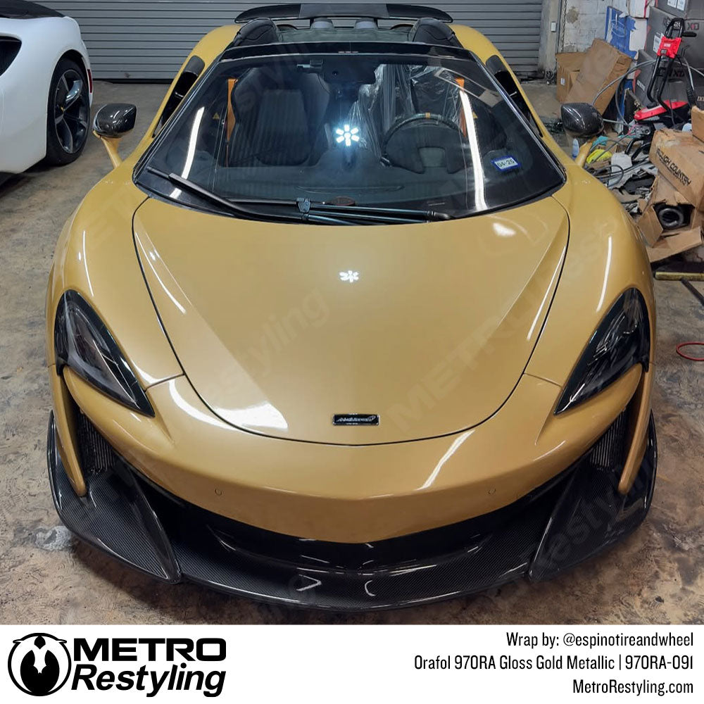 サンテクレア-ル　フローライト　ゴ-ルド Orafol Gloss Gold Metallic Vinyl Wrap | Metro Restyling