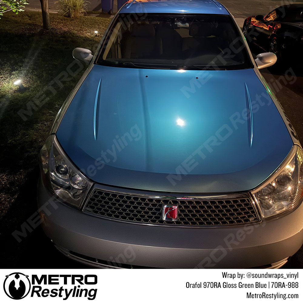 saturn with green blue wrap